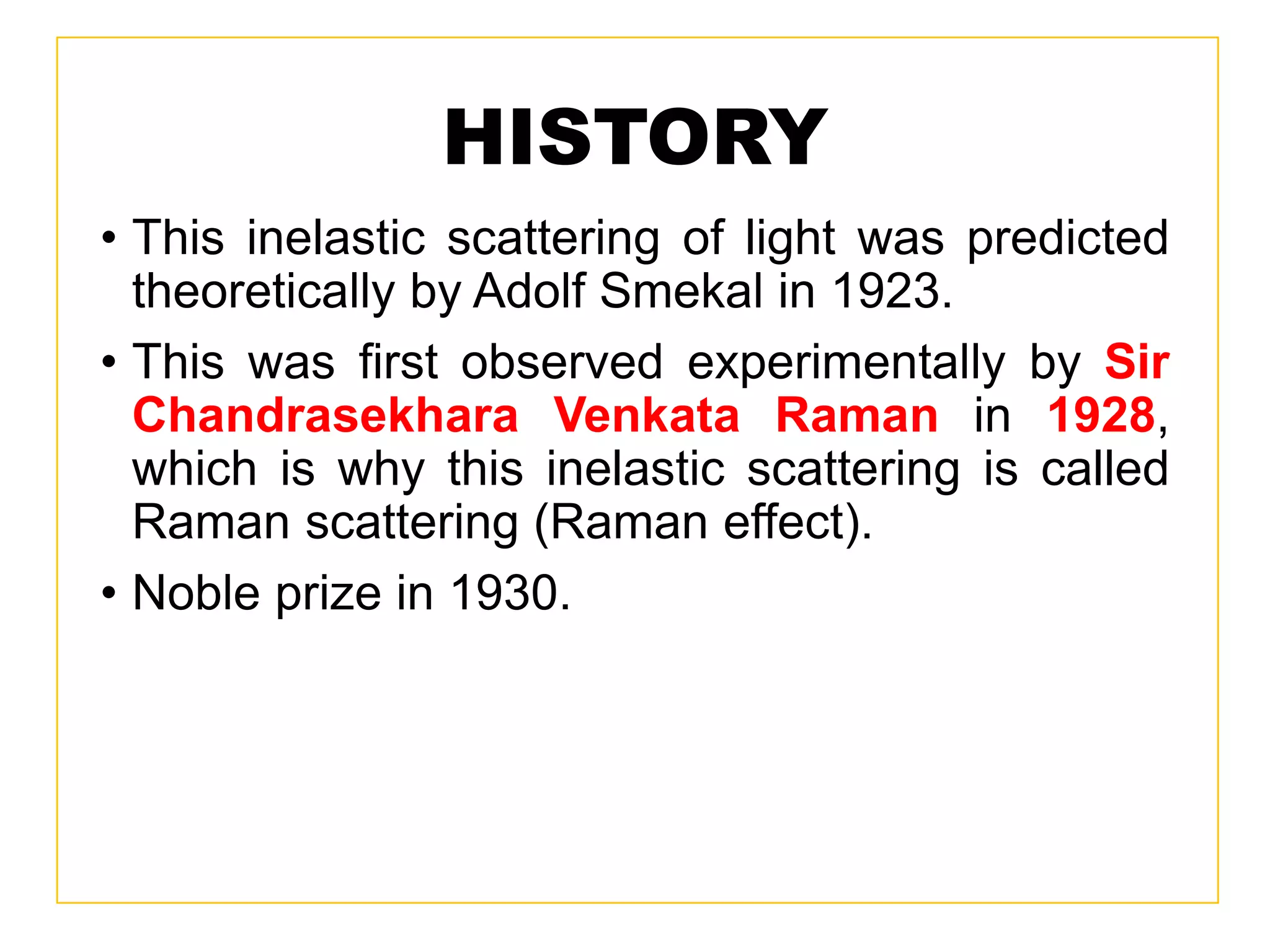 Raman spectroscopy | PPTX