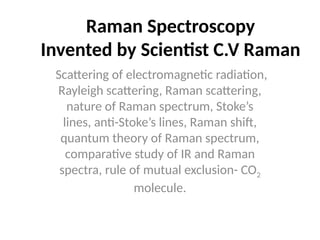 Comprehensive Overview of Raman Spectroscopy Principles and ...