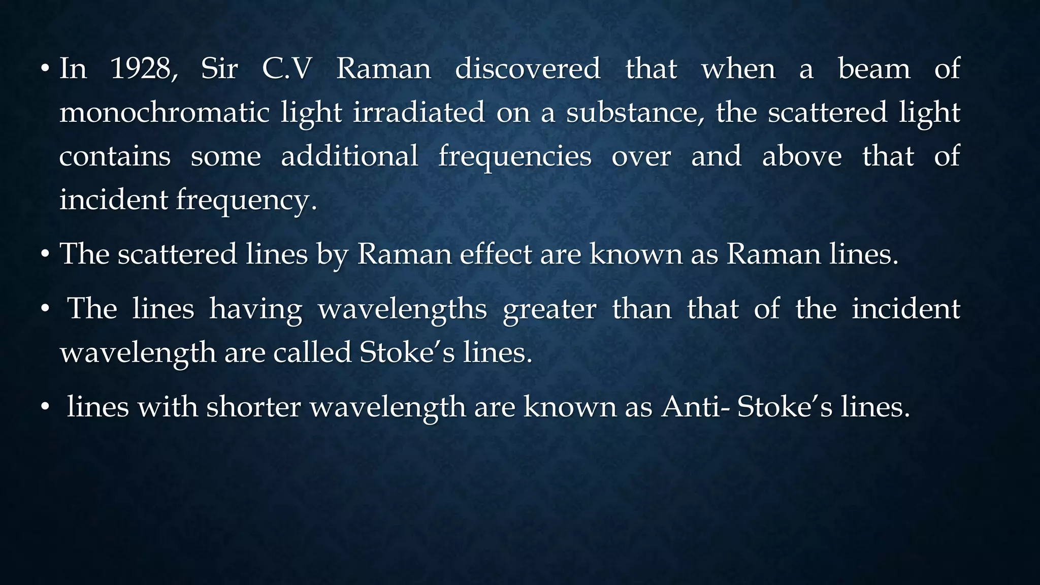Raman spectroscopy (1) | PPTX
