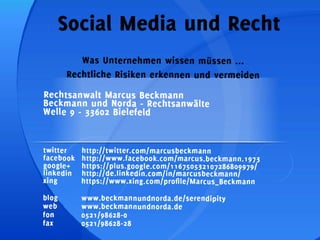 Social Media und Recht: Was Unternehmen wissen müssen