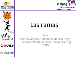 Las ramas En la  Asociación Scout Alemana de San Jorge (Deutsche Pfadfinderschaft Sankt Georg)  DPSG 