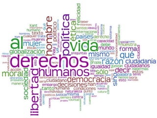 RAMAS DE LA FILOSOFÍA
                                ÉTICA
Temas que estudia: La libertad, el bien, las normas y costumbres, los
 valores individuales y sociales, los derechos humanos, nuestra
 relación con el medio ambiente, la democracia y otras forma de
 gobierno, etc.…
 