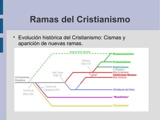 Ramas del Cristianismo


Evolución histórica del Cristianismo: Cismas y
aparición de nuevas ramas.

 