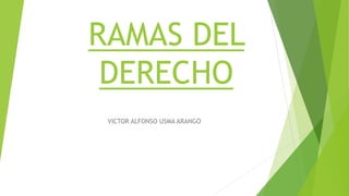 RAMAS DEL
DERECHO
VICTOR ALFONSO USMA ARANGO
 