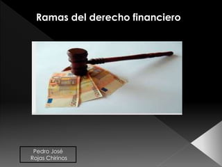 Ramas del derecho financiero
Pedro José
Rojas Chirinos
 