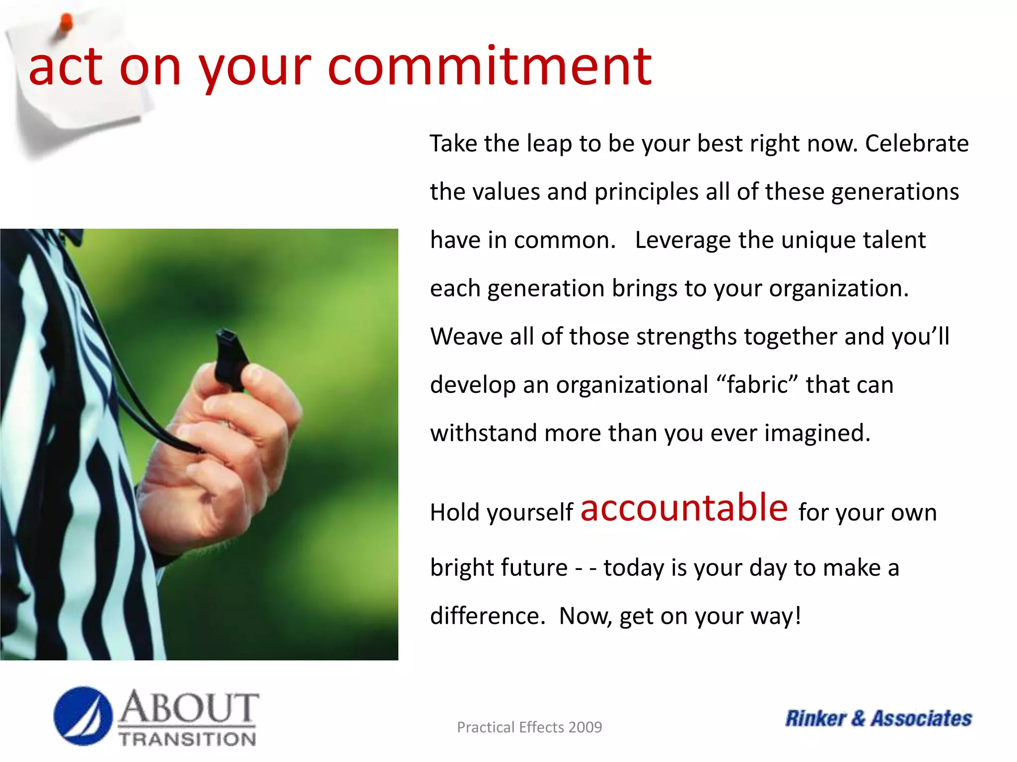 invest in lateral movesLeadership gaps exist across our economic landscape, but don’t be in such a hurry to move every star performer up the promotion ladder.  A high degree of emotional intelligence is very important today.  Effective leaders need to be able to connect with everyone.  Give your star performer a chance to succeed by assigning him/her cross-functional roles where  negotiation and persuasion skills are the key to influencing people and  get things done.Practical Effects 2009