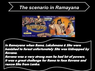 The scenario in Ramayana
 