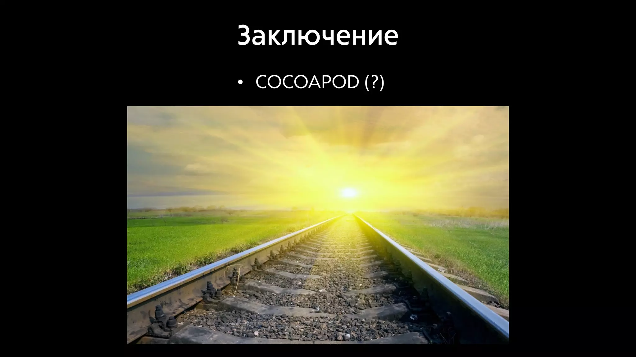 Заключение
• COCOAPOD (?)
 