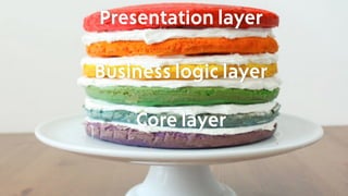 iOS state machine
Presentation layer
Business logic layer
Core layer
 