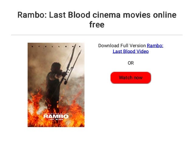 Rambo Last Blood Cinema Movies Online Free