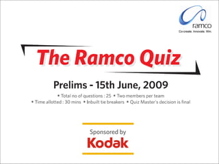 Ramco Systems Quiz