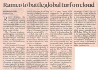 'Ramco To Battle Global Turf On Cloud'