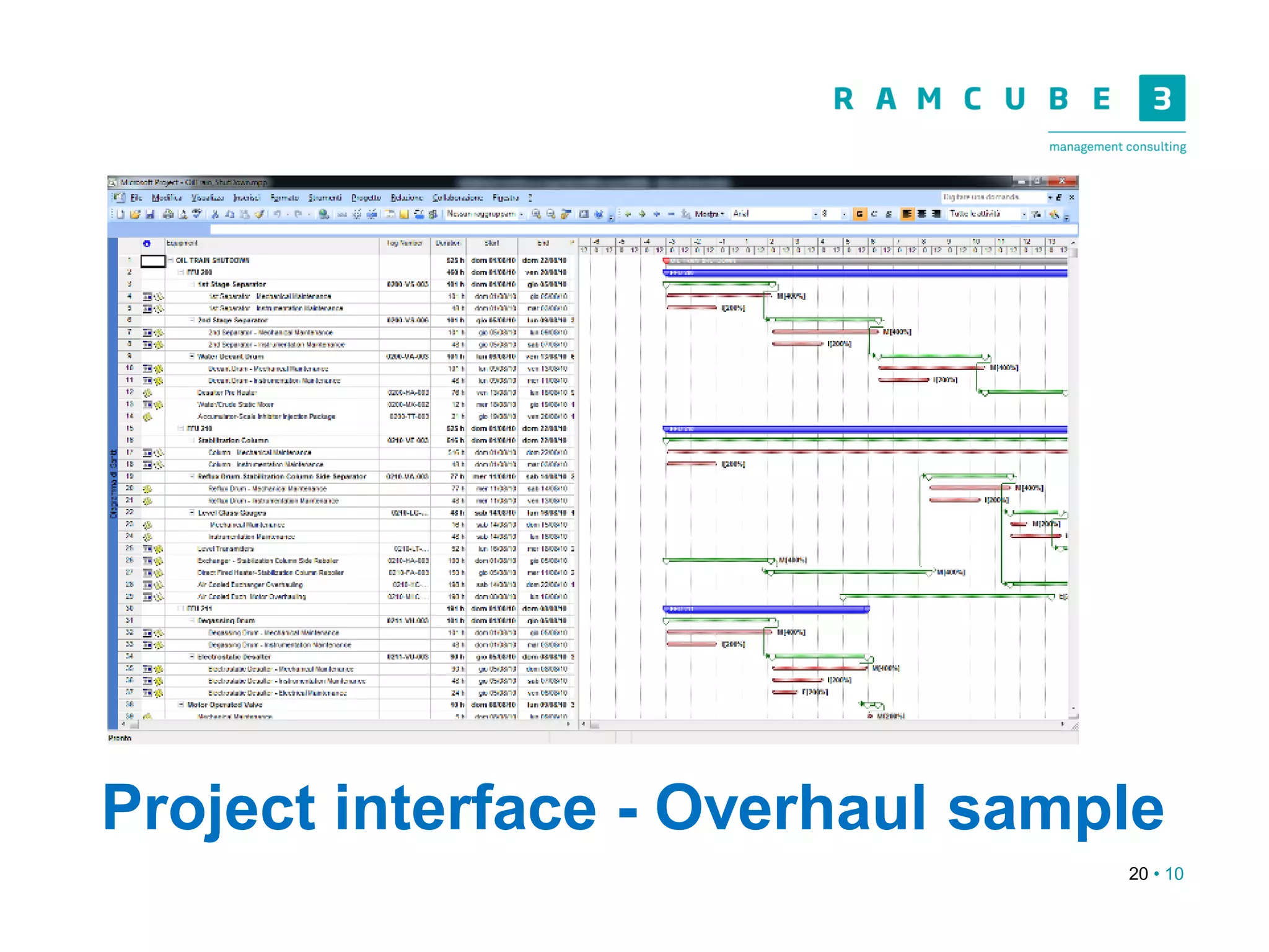 20 • 10
Project interface - Overhaul sample
 