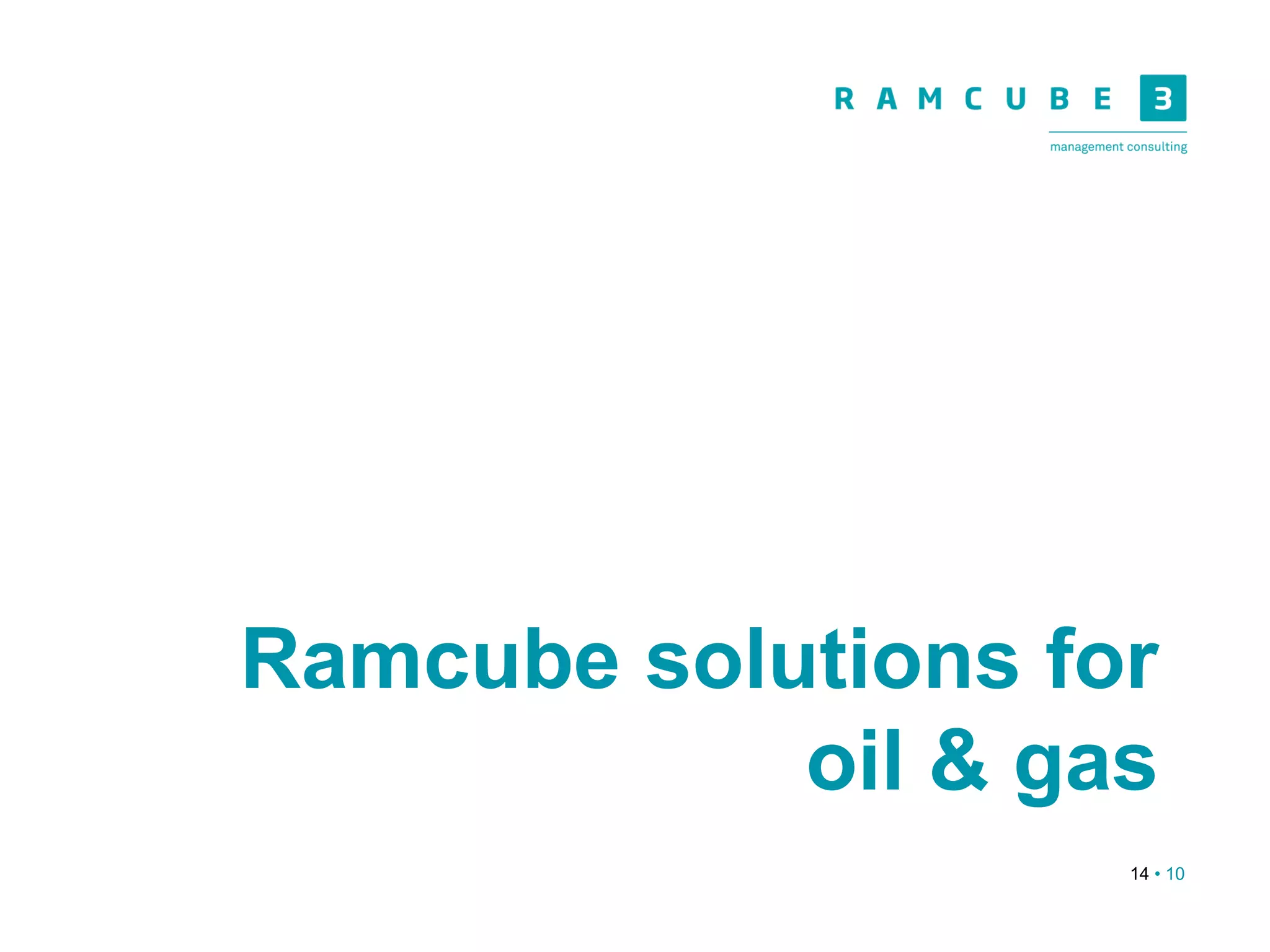 14 • 10
Ramcube solutions for
oil & gas
 