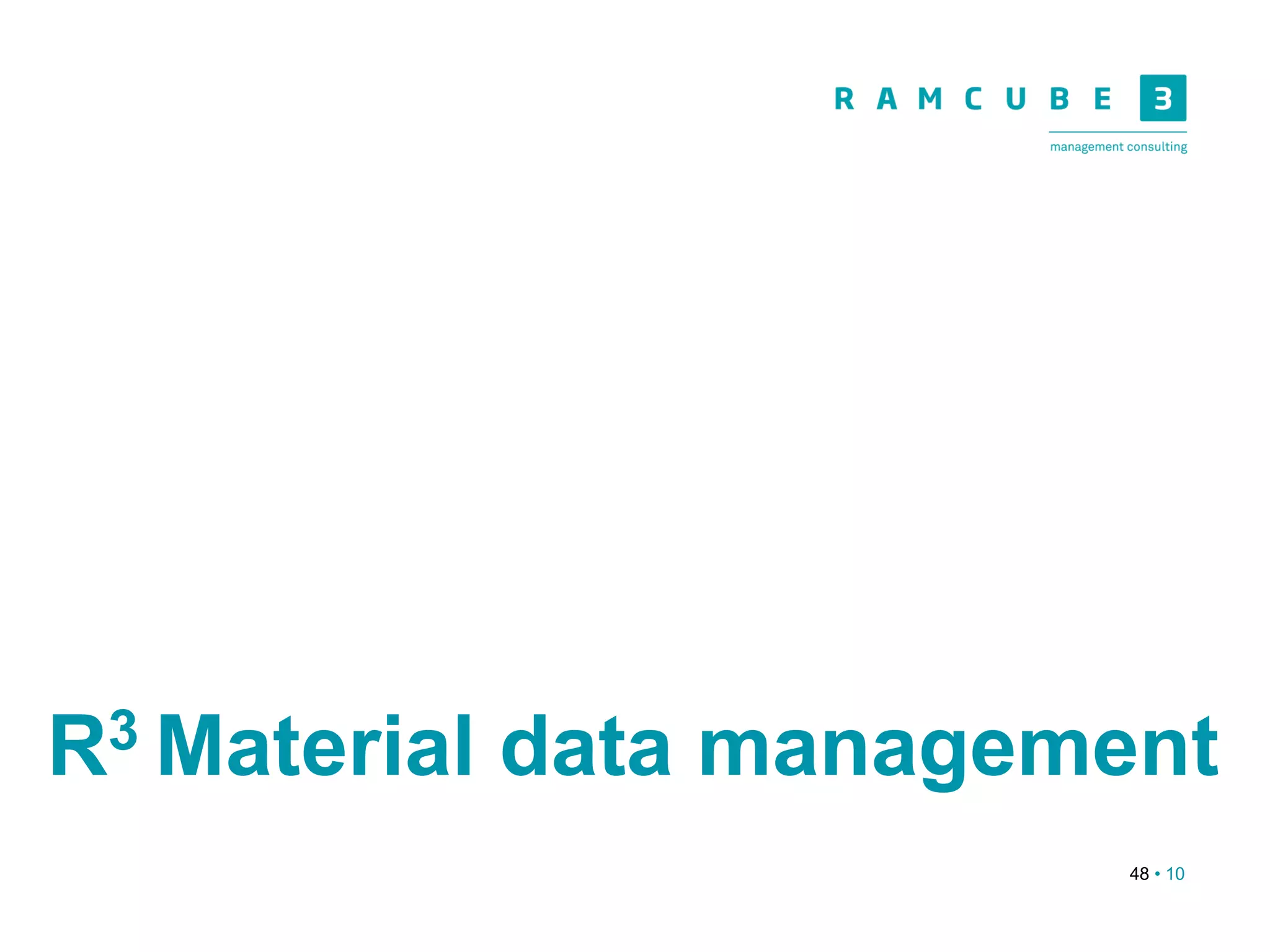 48 • 10
R3 Material data management
 