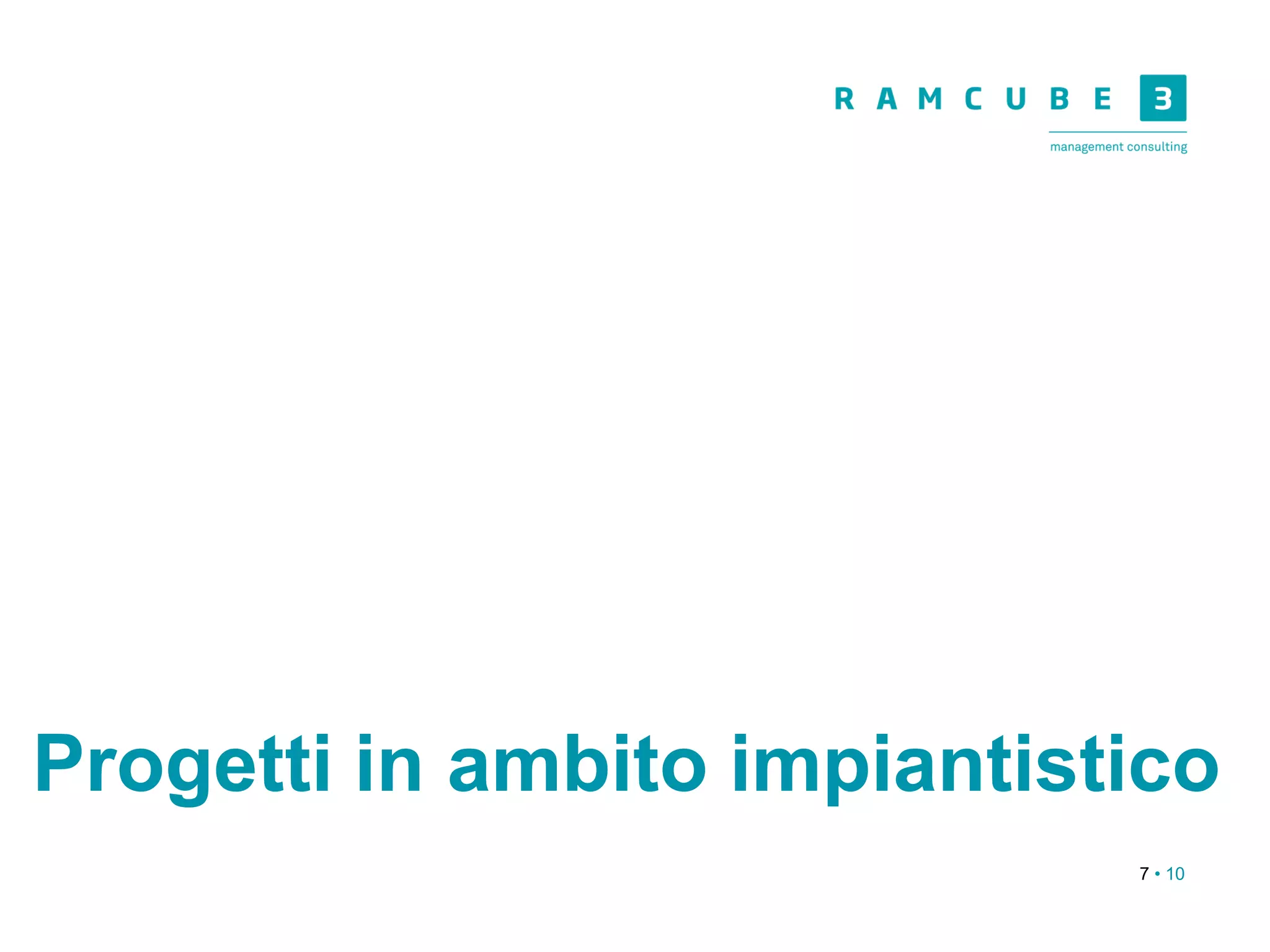 7 • 10
Progetti in ambito impiantistico
 