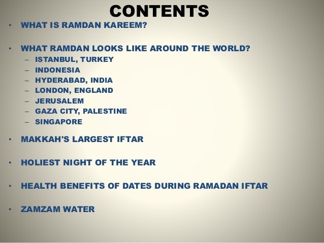 WHAT RAMADAN KAREEM LOOKS LIKE AROUND THE WORLD?