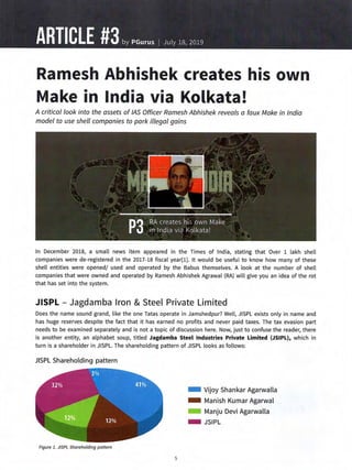 Ramesh Mesh Ramesh abhishek a complete non starter for startup india | PDF