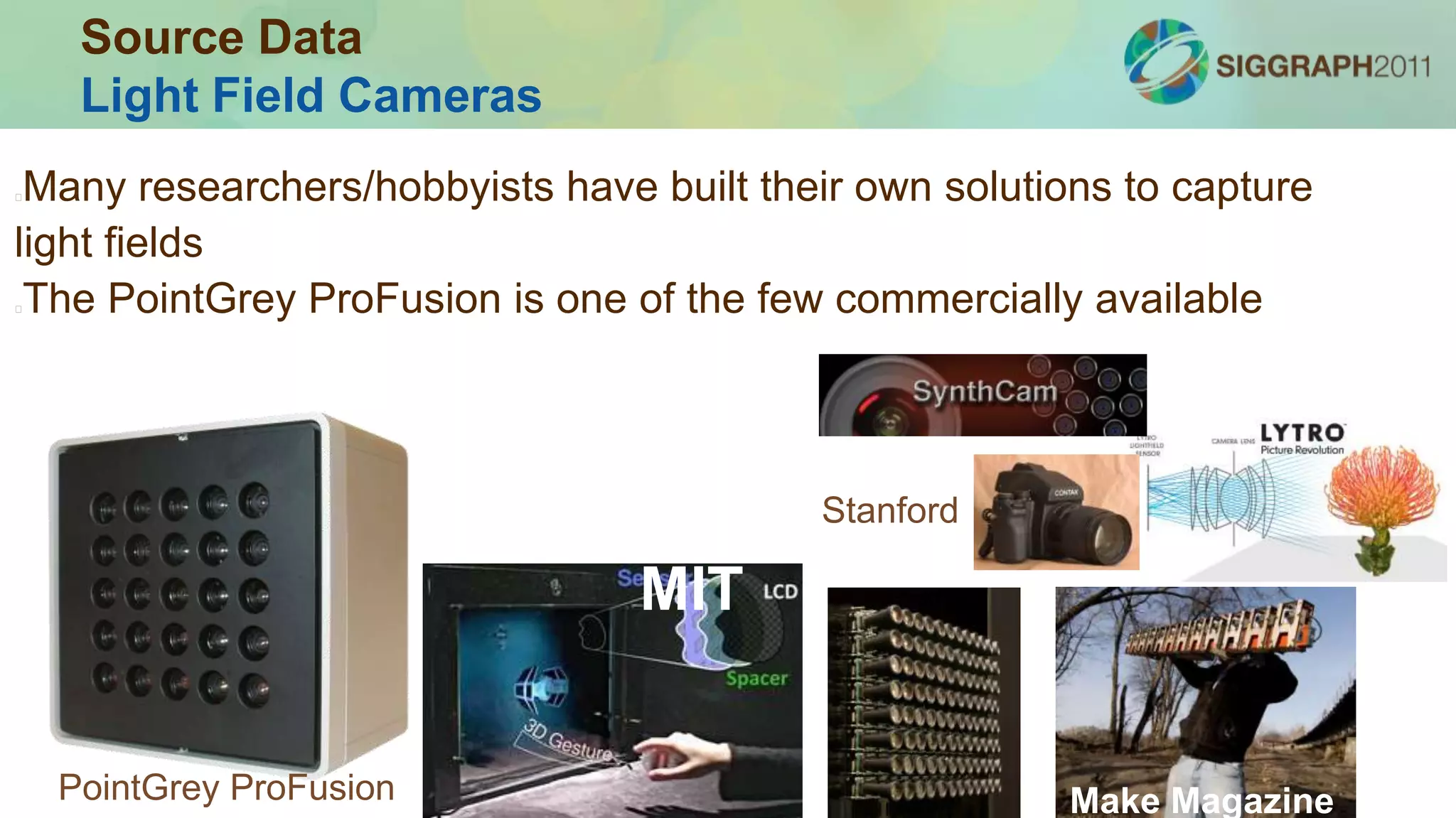 Stereo and 3D Displays
 Introduction: History and Physiology
 Display Taxonomy
 Multi-view Rendering using OpenGL/GLSL
➢Designing Content for Glasses-free 3D Displays
 Emerging Technology
 