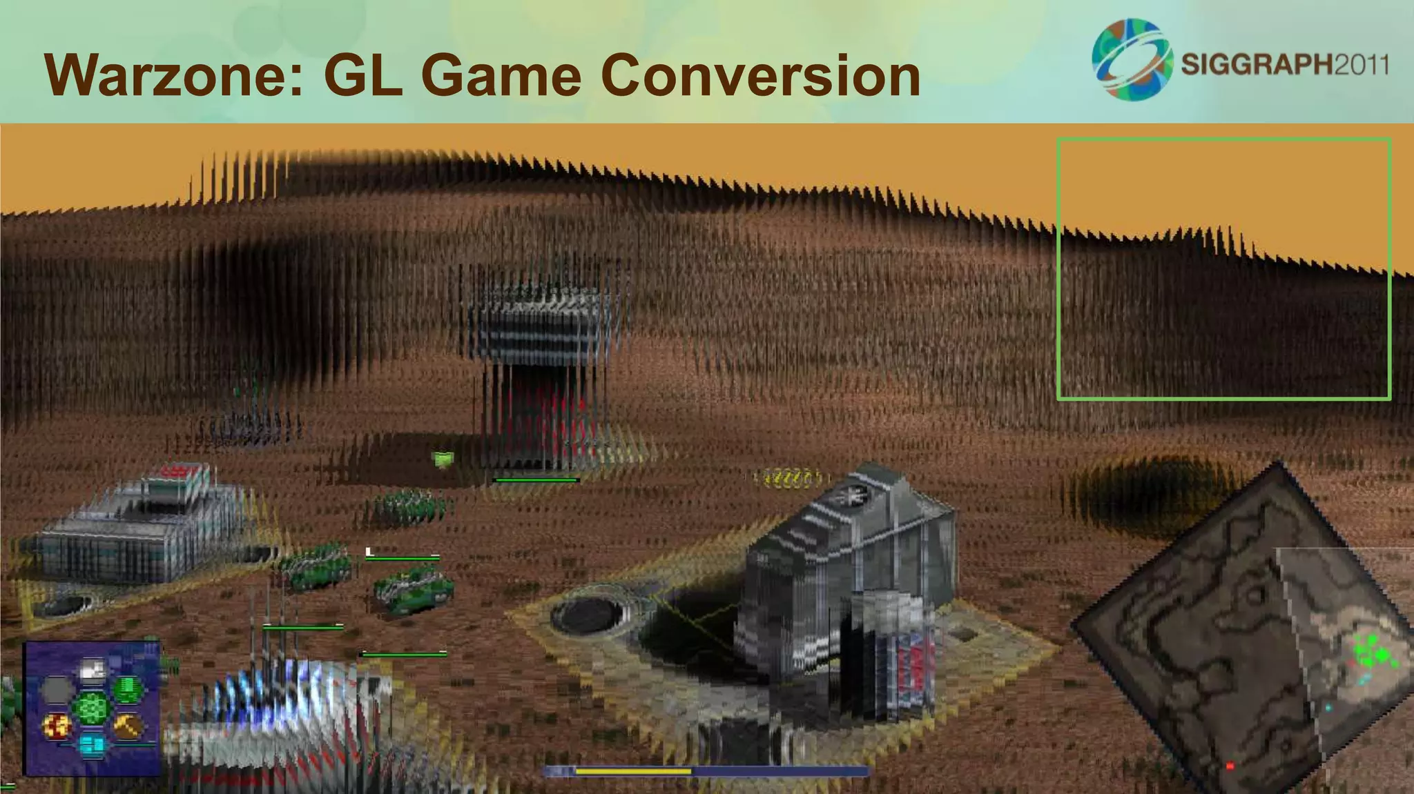 Off-axis parallel projection Rotate and translate – Toe-in
• Puts ‘infinity’ at axis of rotation
•Requires user to focus beyond infinity
•Some find diverged eyes uncomfortable
Disadvantages of toe-in • Distortion between views
•Camera distance to most objects change
•Off axis objects will have different perspective
projection
Rendering Tips
Camera Model Choice
 