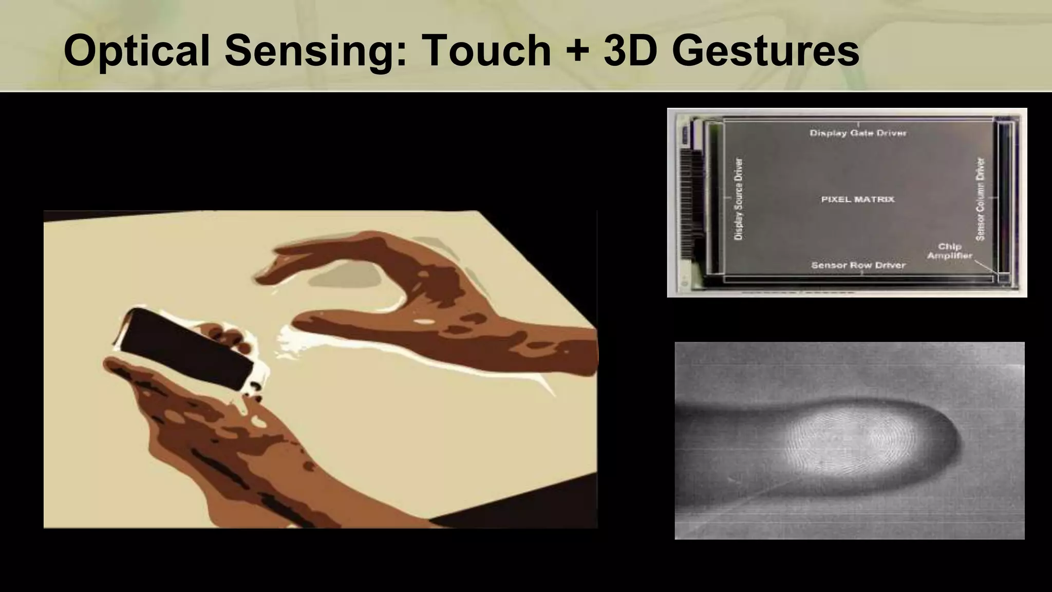 Optical Sensing: Touch + 3D Gestures
 