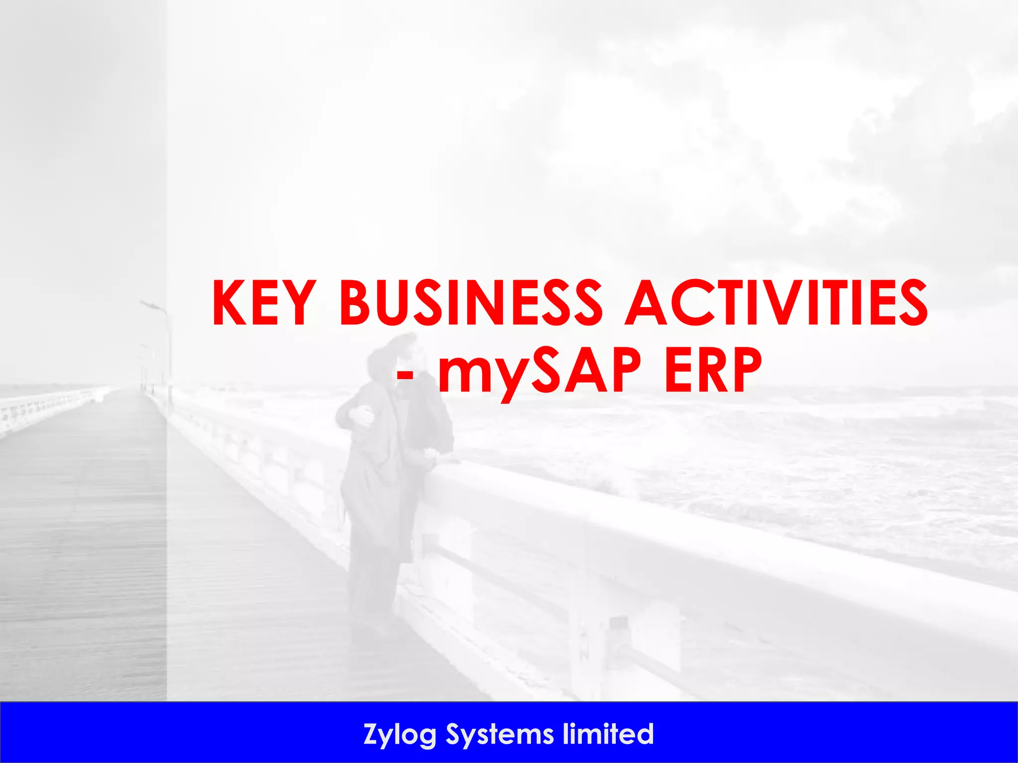 KEY BUSINESS ACTIVITIES  - mySAP ERP 