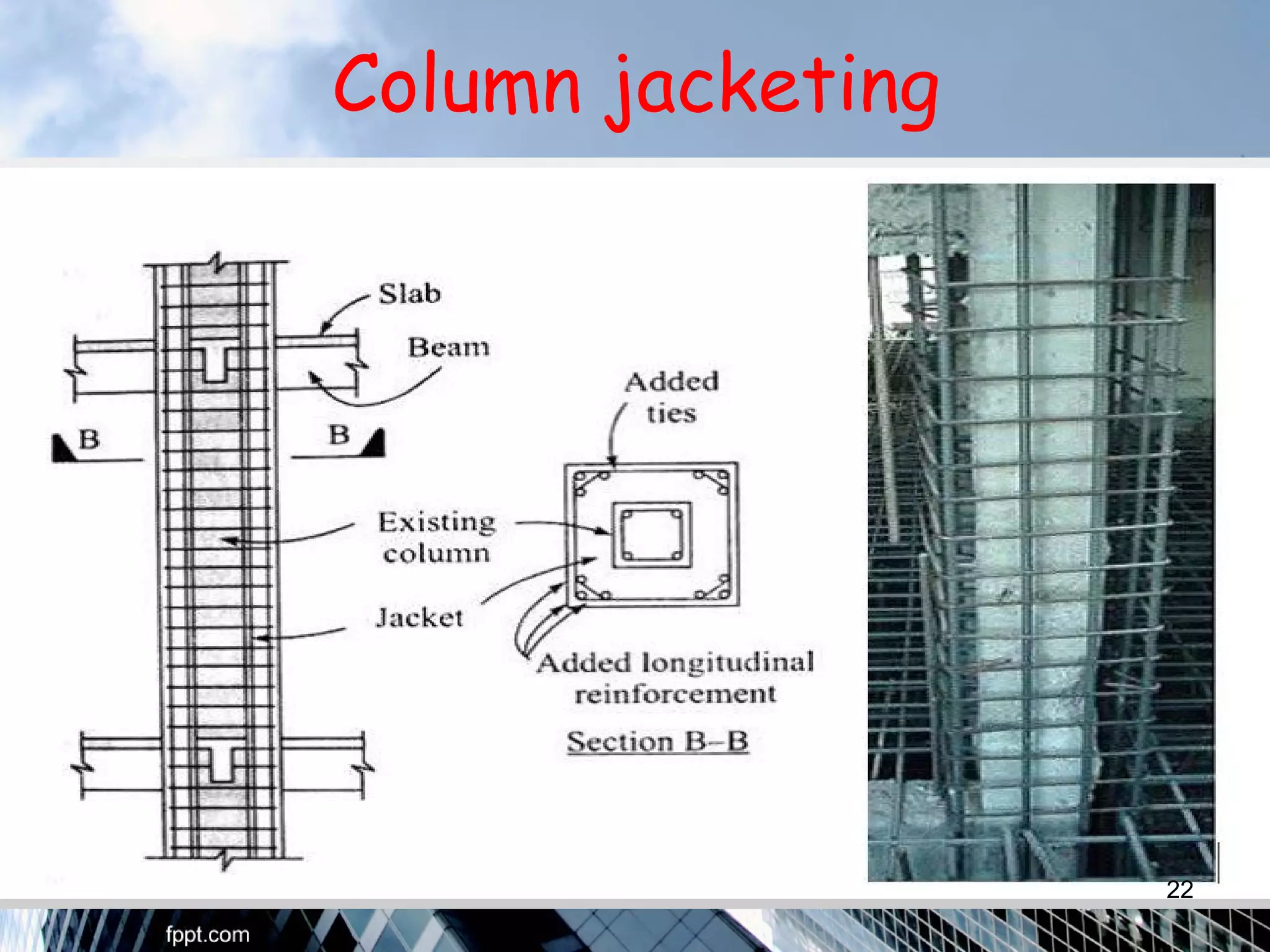 Column jacketing
22
 