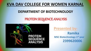 protein sequence analysis | PPTX