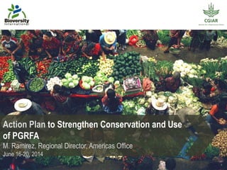 Action Plan to Strengthen Conservation and Use
of PGRFA
M. Ramirez, Regional Director, Americas Office
June 16-20, 2014
 