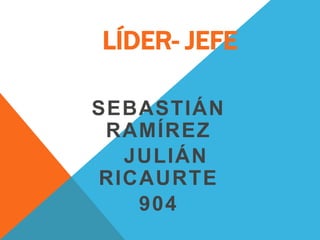 LÍDER- JEFE
SEBASTIÁN
RAMÍREZ
JULIÁN
RICAURTE
904
 