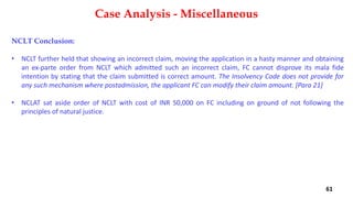 Ramki   nclt case analysis on ibc