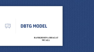 DBTG MODEL
RAMKRISHNA BHAGAT
MCA(L)
 