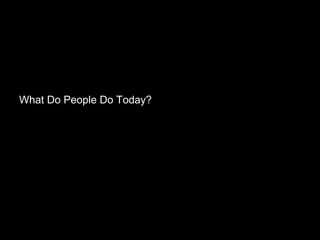 What Do People Do Today?
 