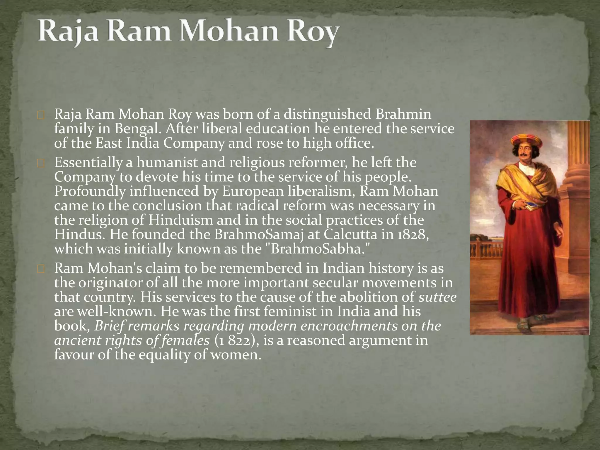 Raja Ram Mohan roy | PPTX