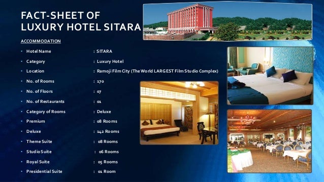 fact sheet hotel design Ramoji Film Corporate Presentation City