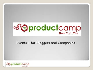 Events – for Bloggers and Companies 