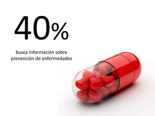 40%
  busca información sobre
prevención de enfermedades
 