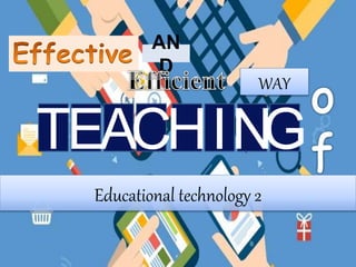 AN
D
WAY
TEACHING
Educational technology 2
 