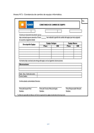 107
Anexo N°3.- Constancia de cambio de equipo informático.
 