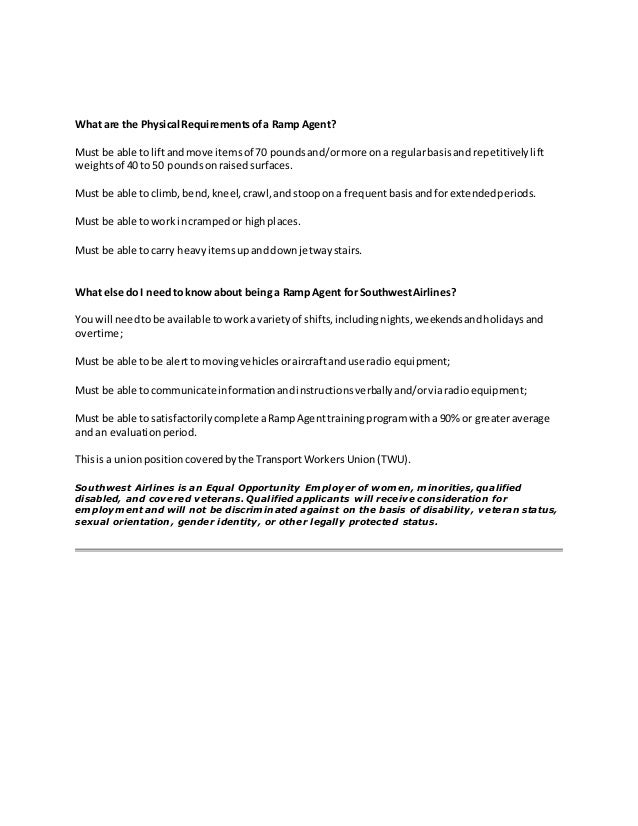 Ramp agent san job description updated