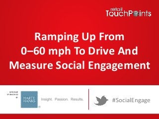 Ramping Up From
0–60 mph To Drive And
Measure Social Engagement
WEBINAR
SPONSORED
BY

#SocialEngage

 