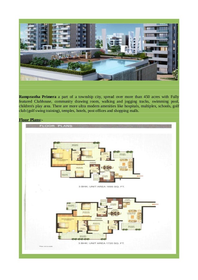 Ramprastha primera 3 bhk+3t blissful apartments