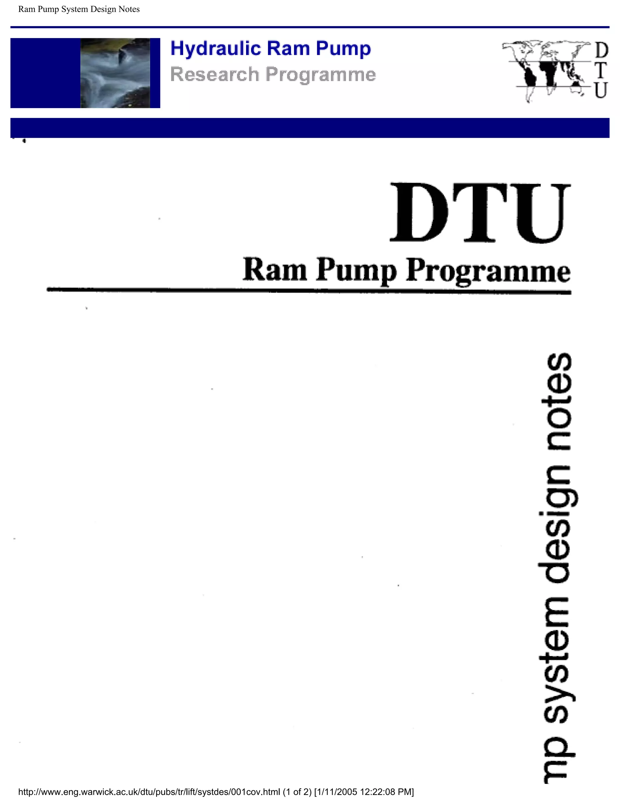 Home-Made Hydraulic Ram Pump - Clemson University | PDF