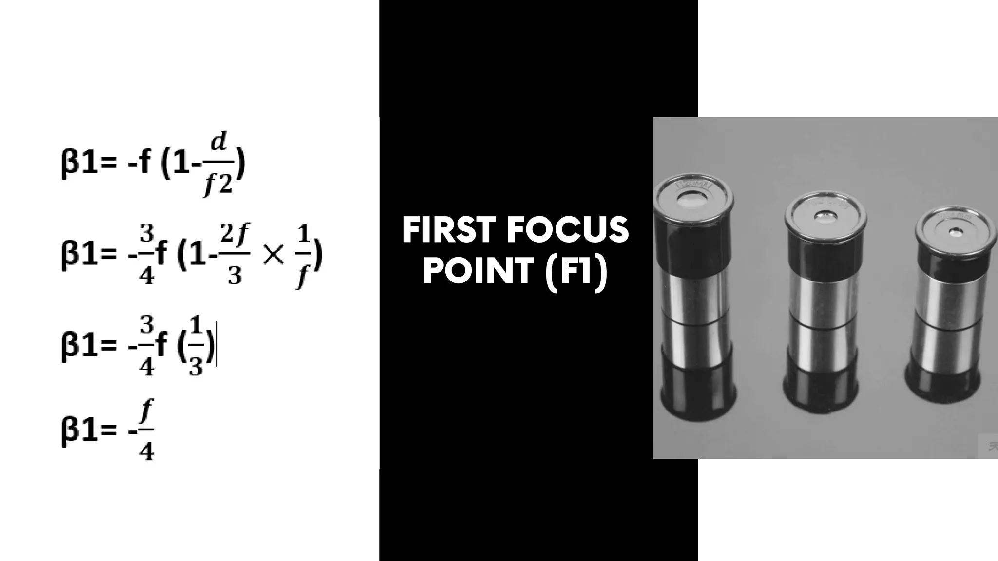 FIRST FOCUS
POINT (F1)
 