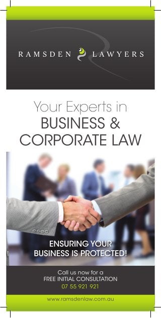 Ramsden Lawyers - Corporate Law Services on the Gold Coast