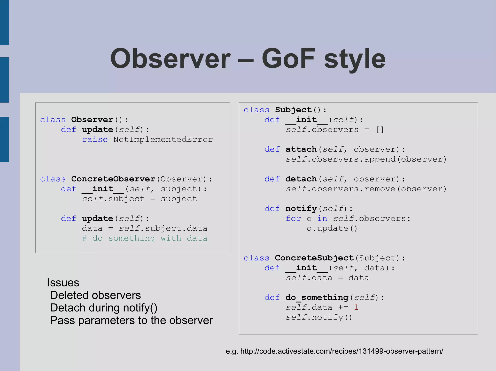 Python has First class* types 