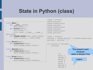 Why are they invisible/simplified? (3) Override special methods Automatic  delegation Methods that a class does not know about can be passed on to a another class 