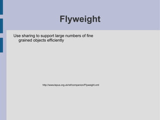 Command – GoF style Rahul Verma, Chetan Giridhar. Design Patterns in Python. www.testingperspective.com  class   Command : &quot;&quot;&quot;The Command Abstract class&quot;&quot;&quot; def   __init__ ( self ): pass #Make changes  def   execute ( self ): #OVERRIDE raise  NotImplementedError class   FlipUpCommand (Command): &quot;&quot;&quot;The Command class for turning on the light&quot;&quot;&quot; def   __init__ ( self , light): self .__light = light def   execute ( self ): self .__light.turnOn() 