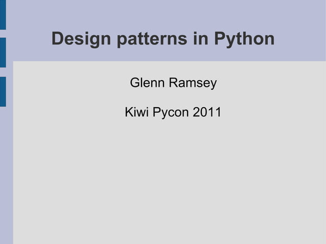 Patterns in Python | PPT