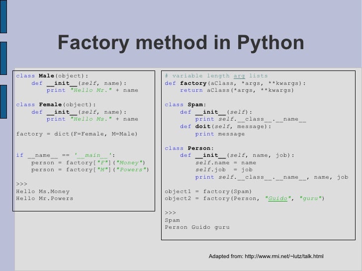 Patterns in Python